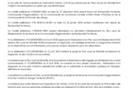CART : Approbation du Plan Local de Mobilité de Rambouillet  ...